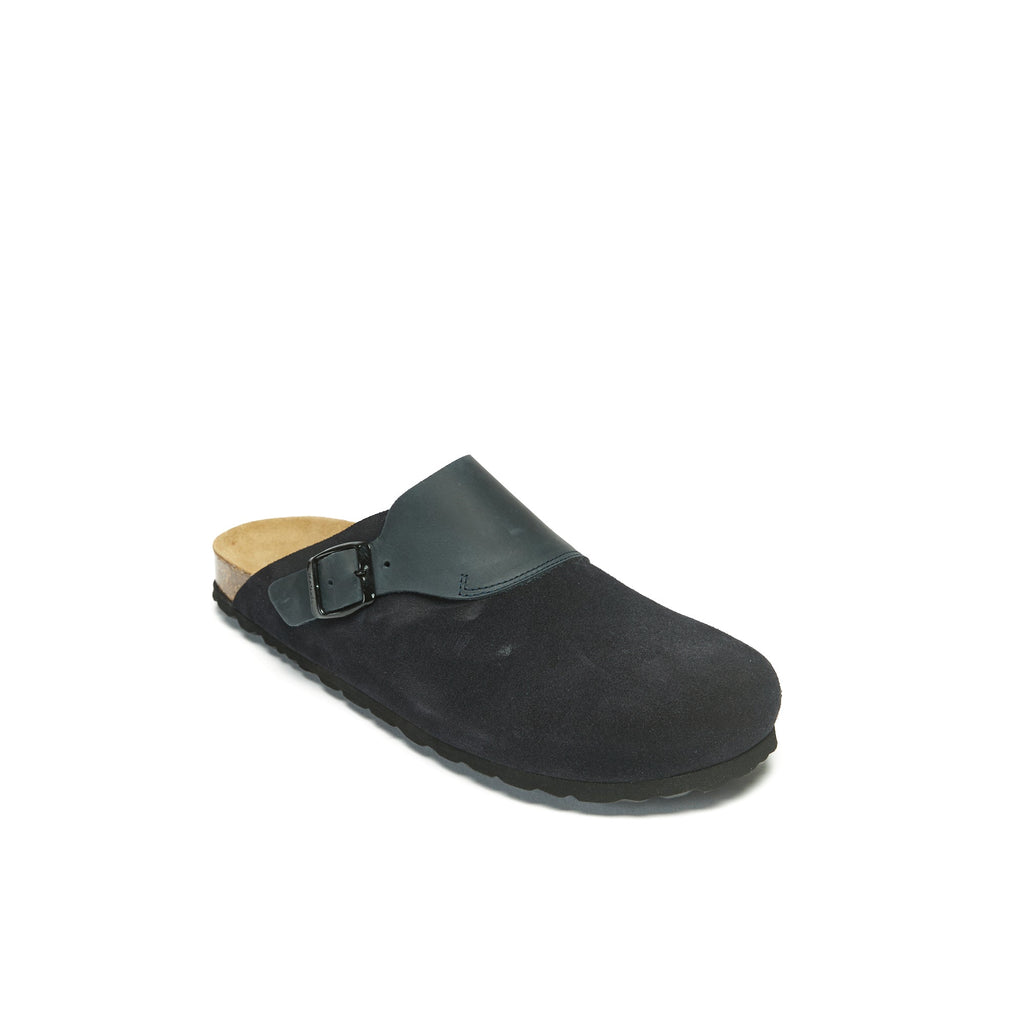 Dia Suede Navy Clogs - Women
