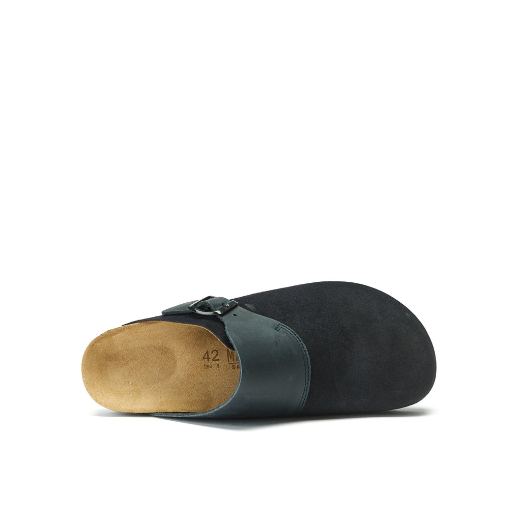 Dia Suede Navy Clogs - Women