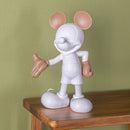 Mickey Welcome Wood - 30 Cm - Blanc & Effet Bois