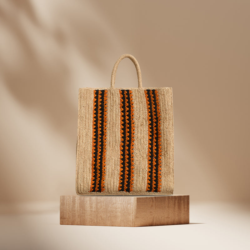 Mileno bag - Beige & Orange & Black