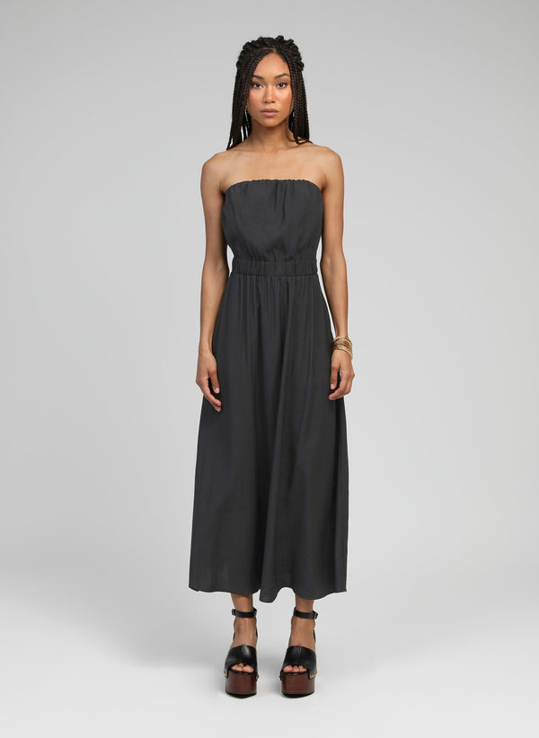 Robe Longue Miliko Carbone