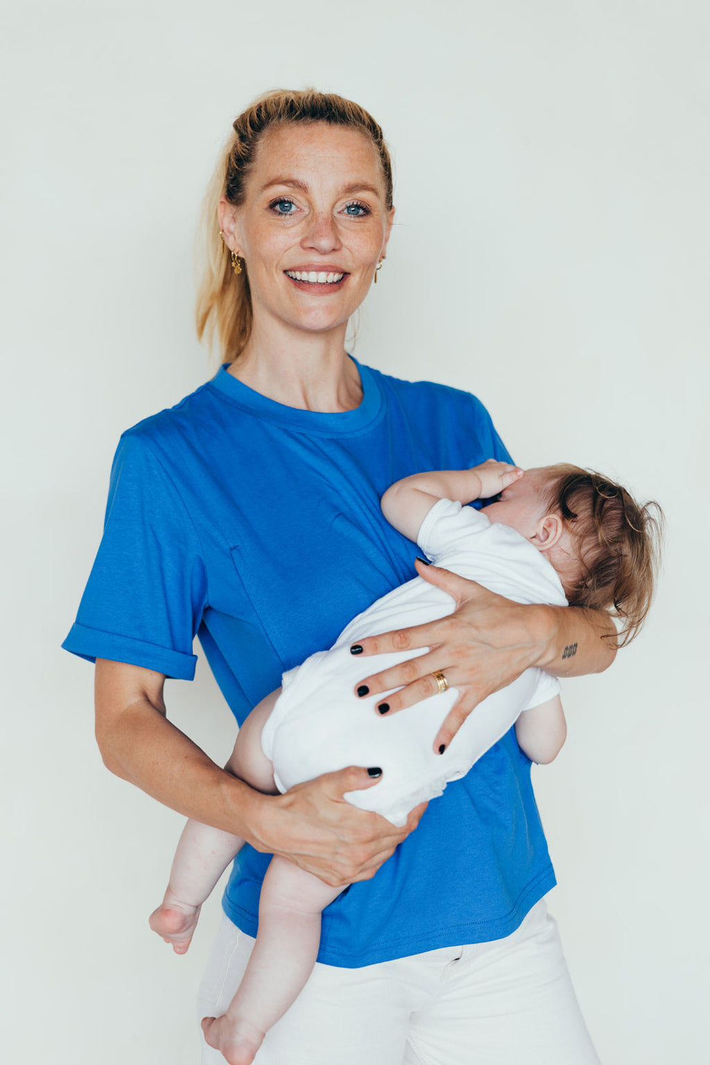 T-Shirt D'Allaitement Bleu Klein