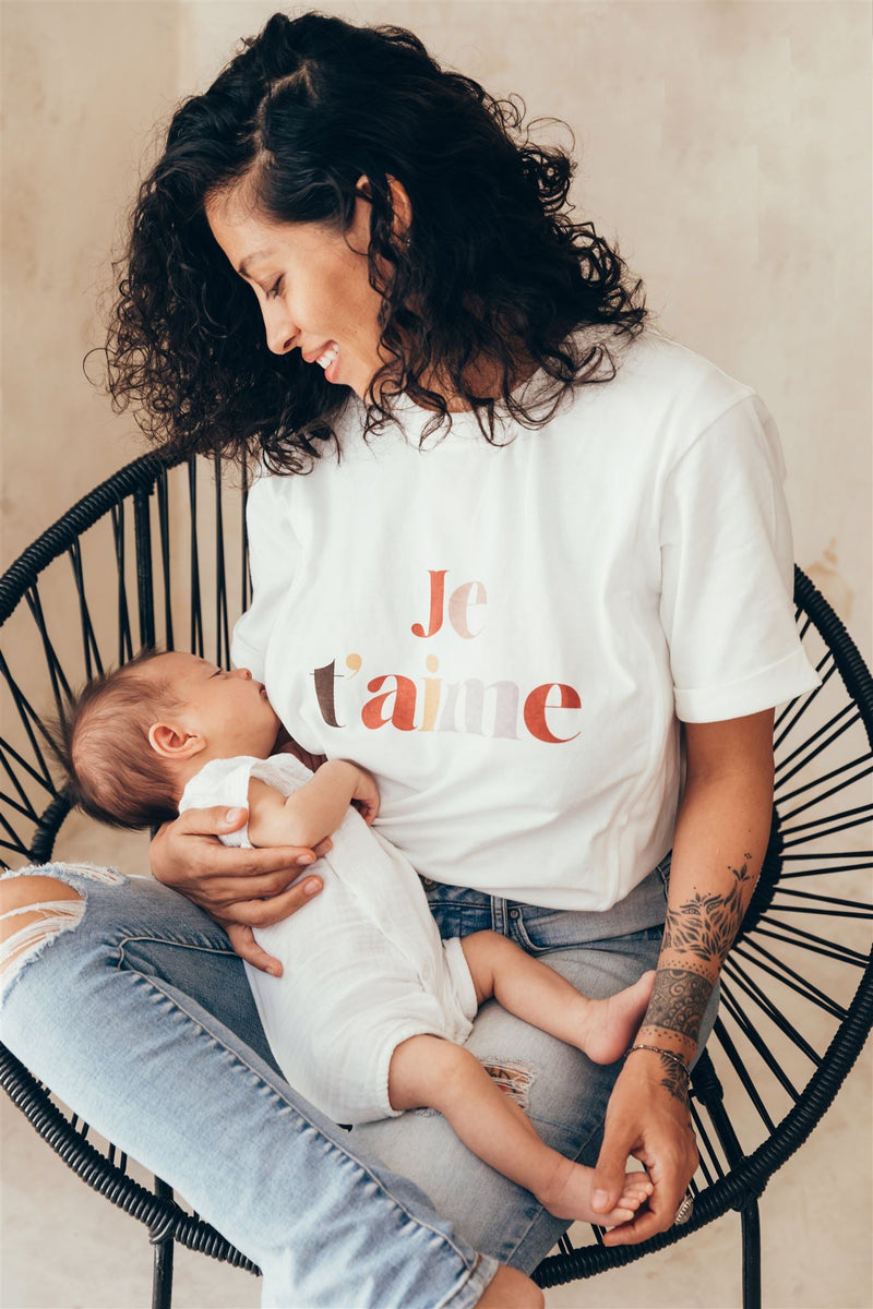 T-Shirt D'Allaitement Je T'Aime - Femme