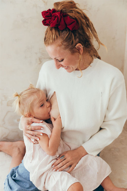 Pull D'Allaitement Écru Assia - Femme