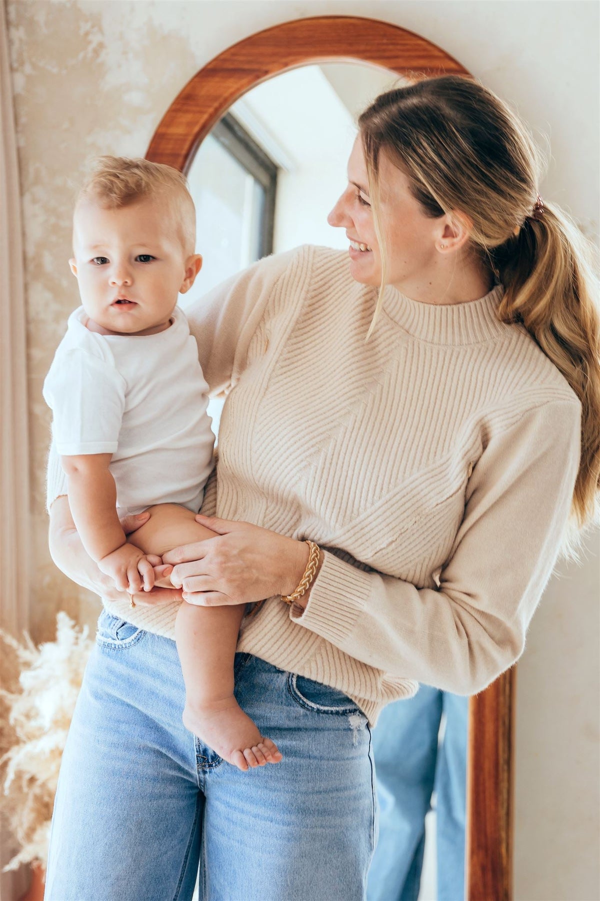 Pull D'Allaitement Écru Alma - Femme