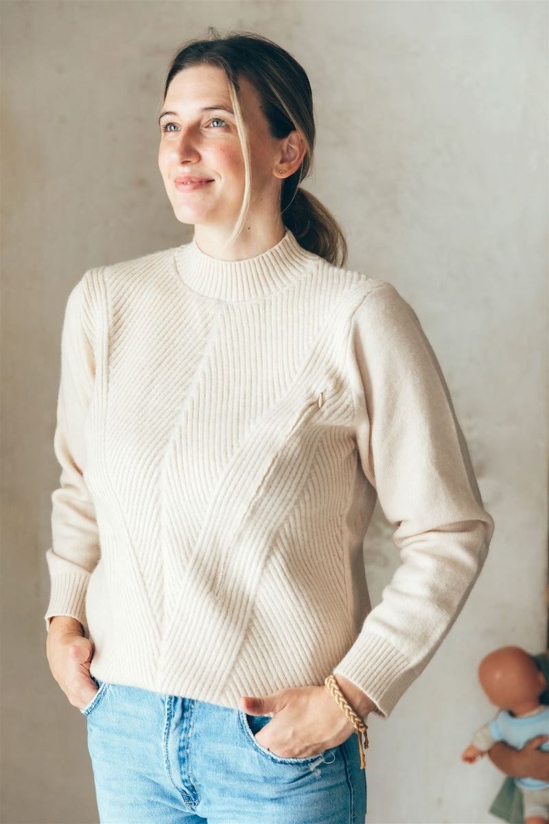 Pull D'Allaitement Écru Alma - Femme