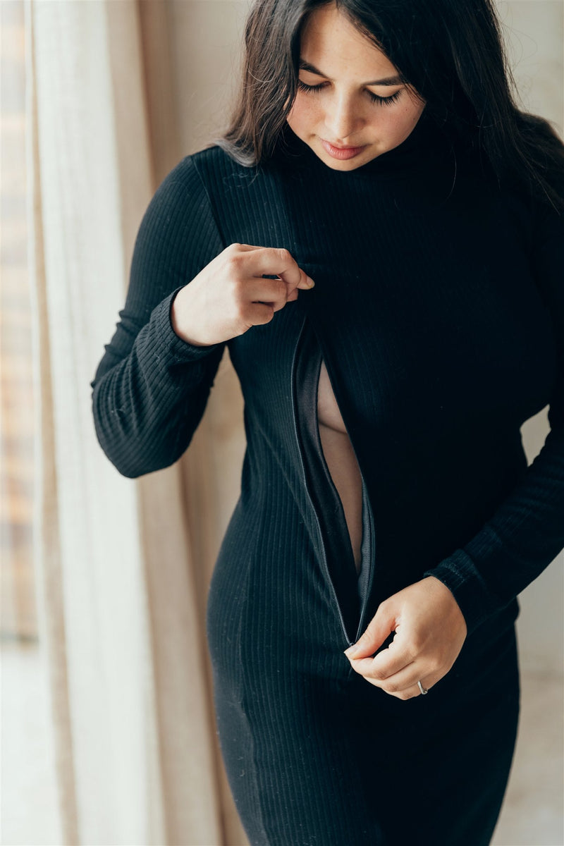 Robe D'Allaitement Coton Olivia - Femme