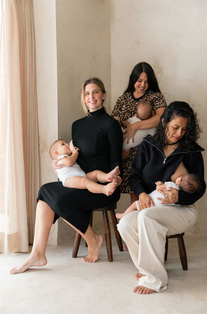 Pull D'Allaitement Noir Chiara - Femme