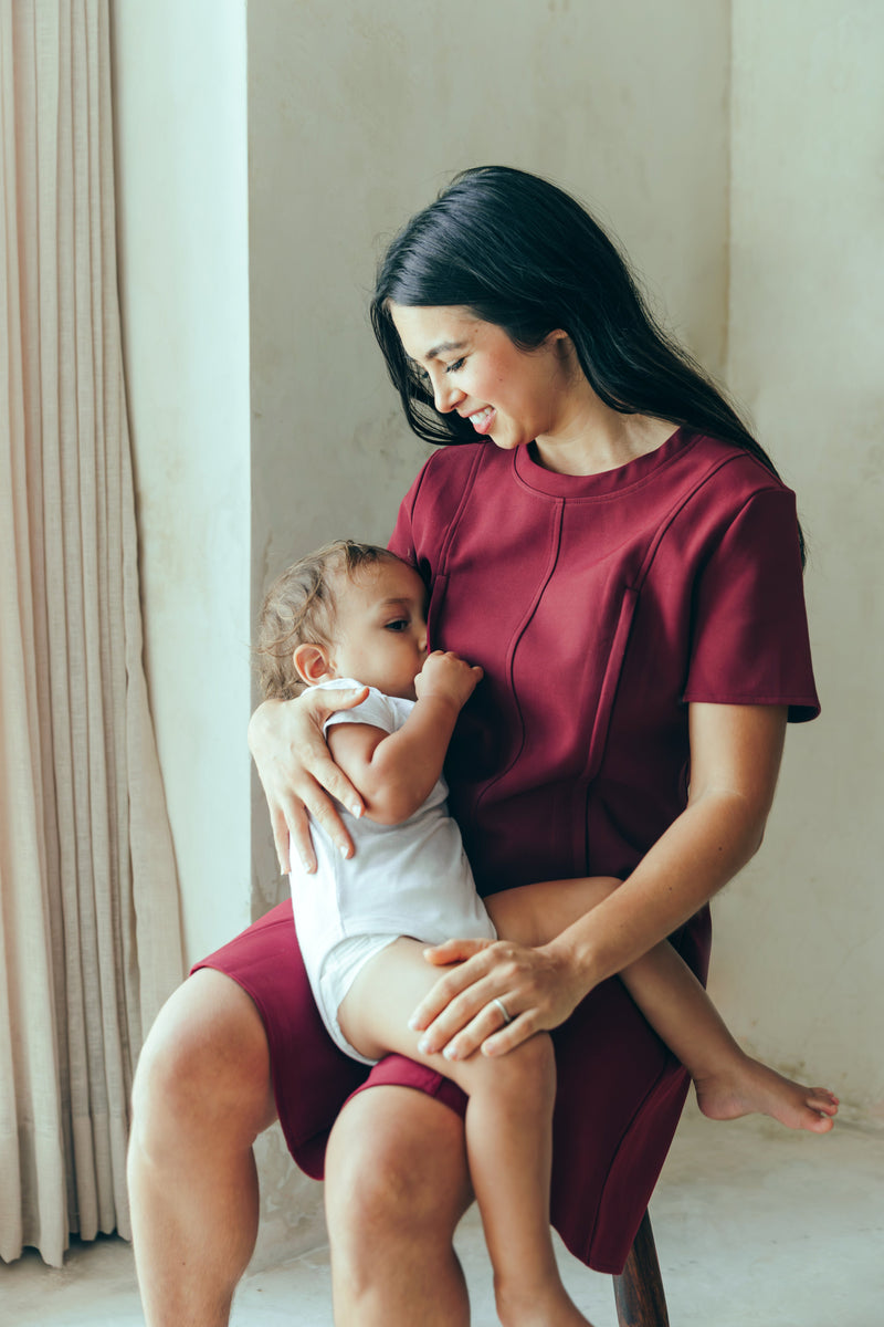 Robe D'Allaitement Bordeaux Gabriel
 - Femme