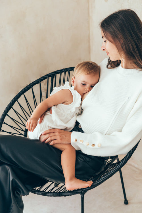 Pull D'Allaitement Écru Cossima - Femme