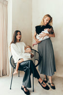 T-Shirt D'Allaitement Volant Noir - Femme