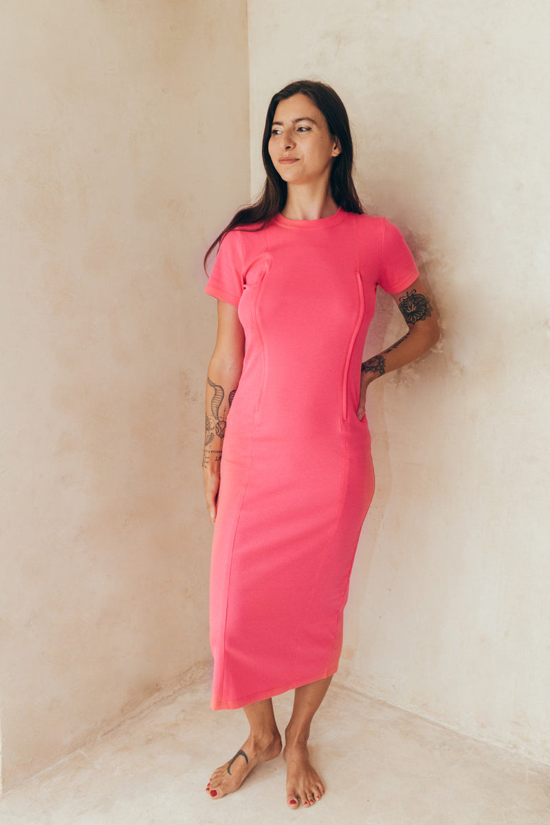 Robe D'Allaitement Tulum Rose - Femme