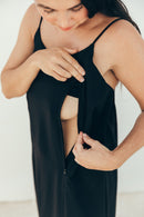 Robe D'Allaitement India Noir - Femme