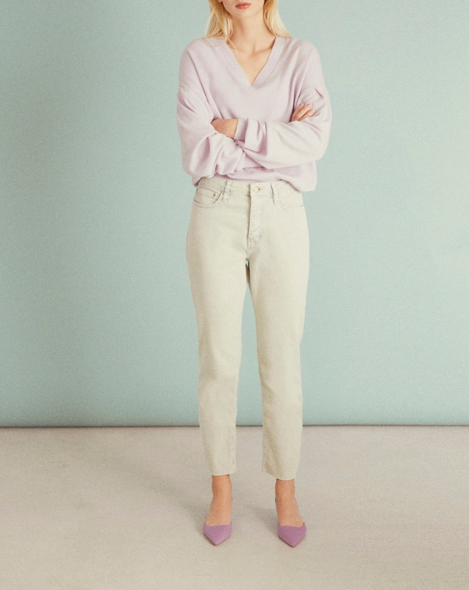 Pantalon Highwaist Milo Color - Milky Green - Femme