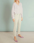 Pantalon Highwaist Milo Color - Milky Green - Femme