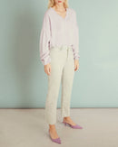 Pantalones Milo Color de cintura alta - Verde lechoso - Mujer