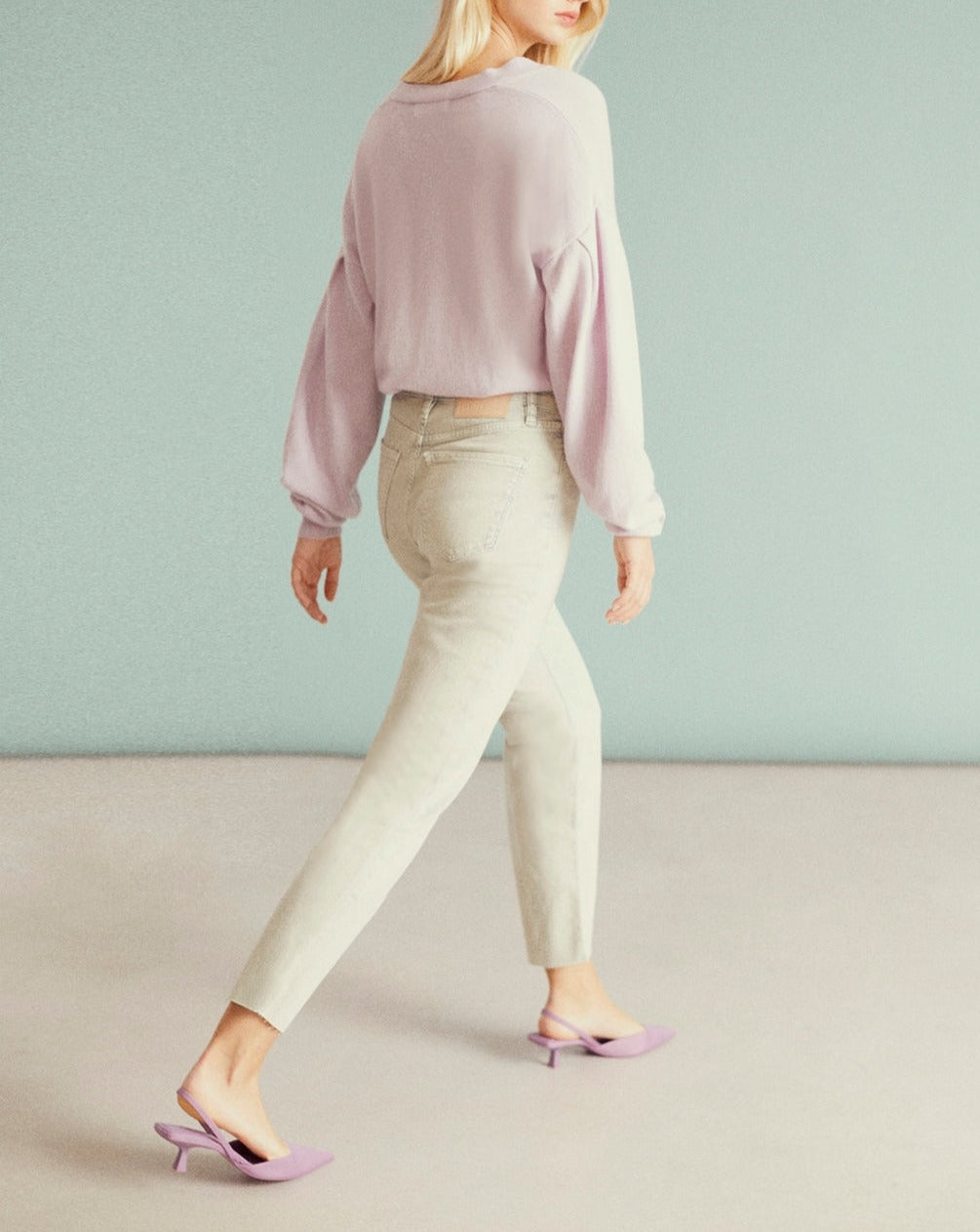 Pantalon Highwaist Milo Color - Milky Green - Femme
