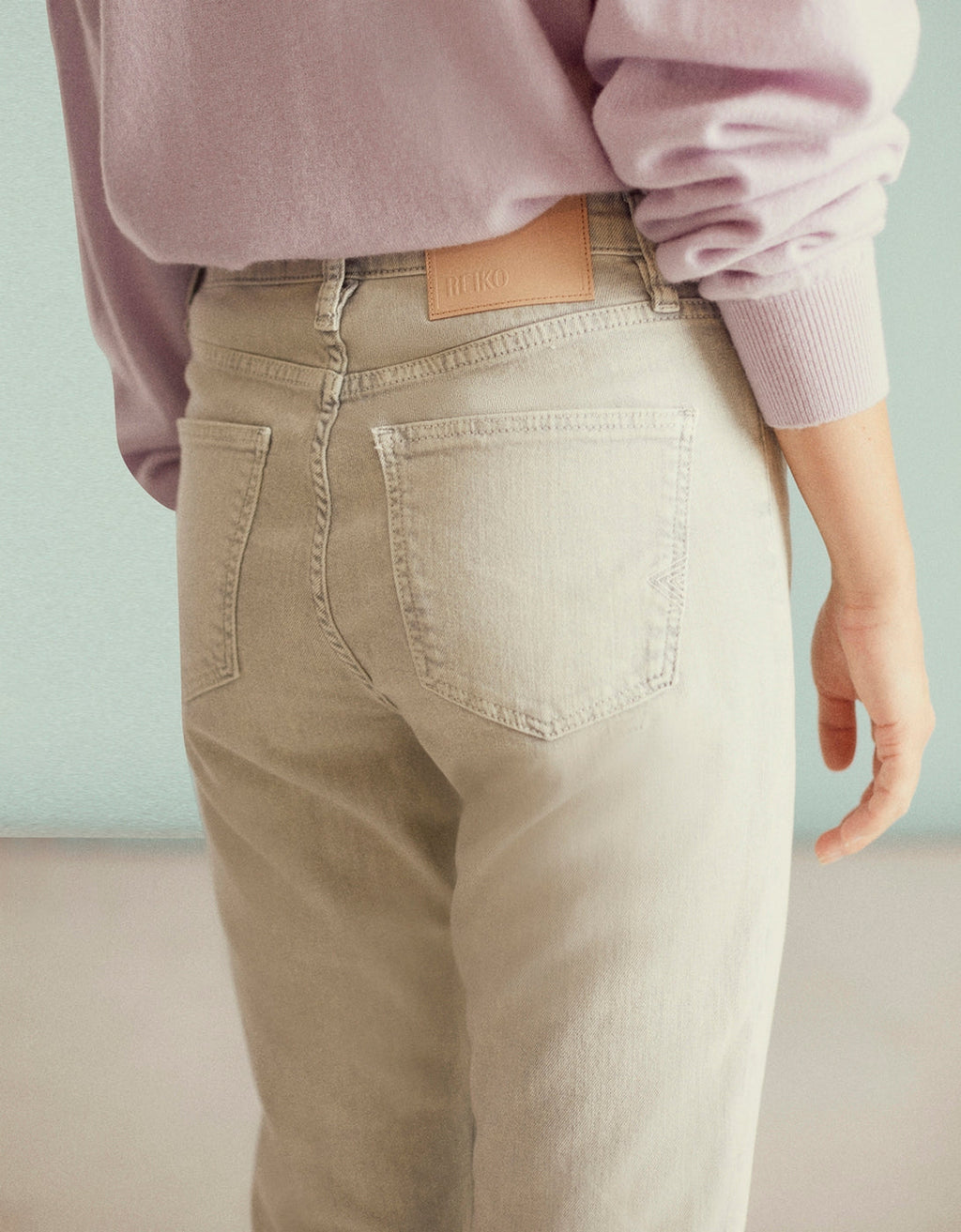 Pantalon Highwaist Milo Color - Milky Green - Femme