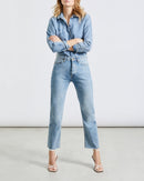 Jeans Milo de cintura alta - Denim V-438 - Mujer
