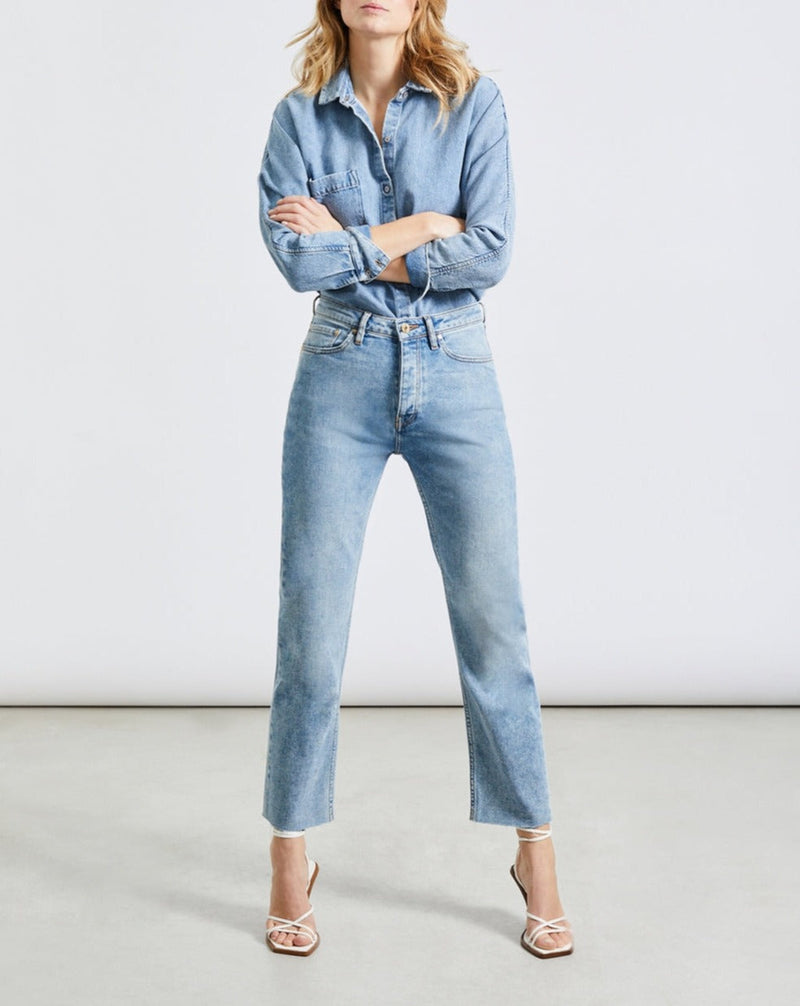Jeans Milo de cintura alta - Denim V-438 - Mujer