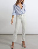 Reiko - Vaqueros rectos Milo de mujer - Denim Blanco