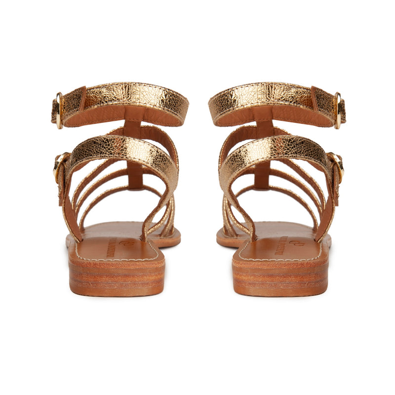 Couleur Pourpre - Sandales Spartiates Milos - Or