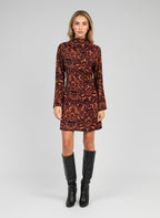 Robe Courte Minano Graphie Bordeaux
