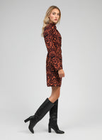 Robe Courte Minano Graphie Bordeaux