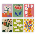 Mini Peinture Par Numéros 15X20Cm (6 Pièces) - Vases Floraux Abstraits