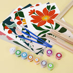 Mini Peinture Par Numéros 15X20Cm (6 Pièces) - Motifs Floraux Colorés