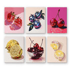 Mini Peinture Par Numéros 15X20Cm (6 Pièces) - Fruits Disco