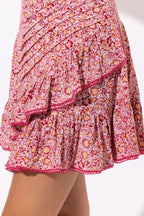Robe Courte Estelle - Pink Mayflower - Femme