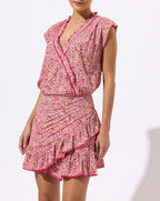 Robe Courte Estelle - Pink Mayflower - Femme