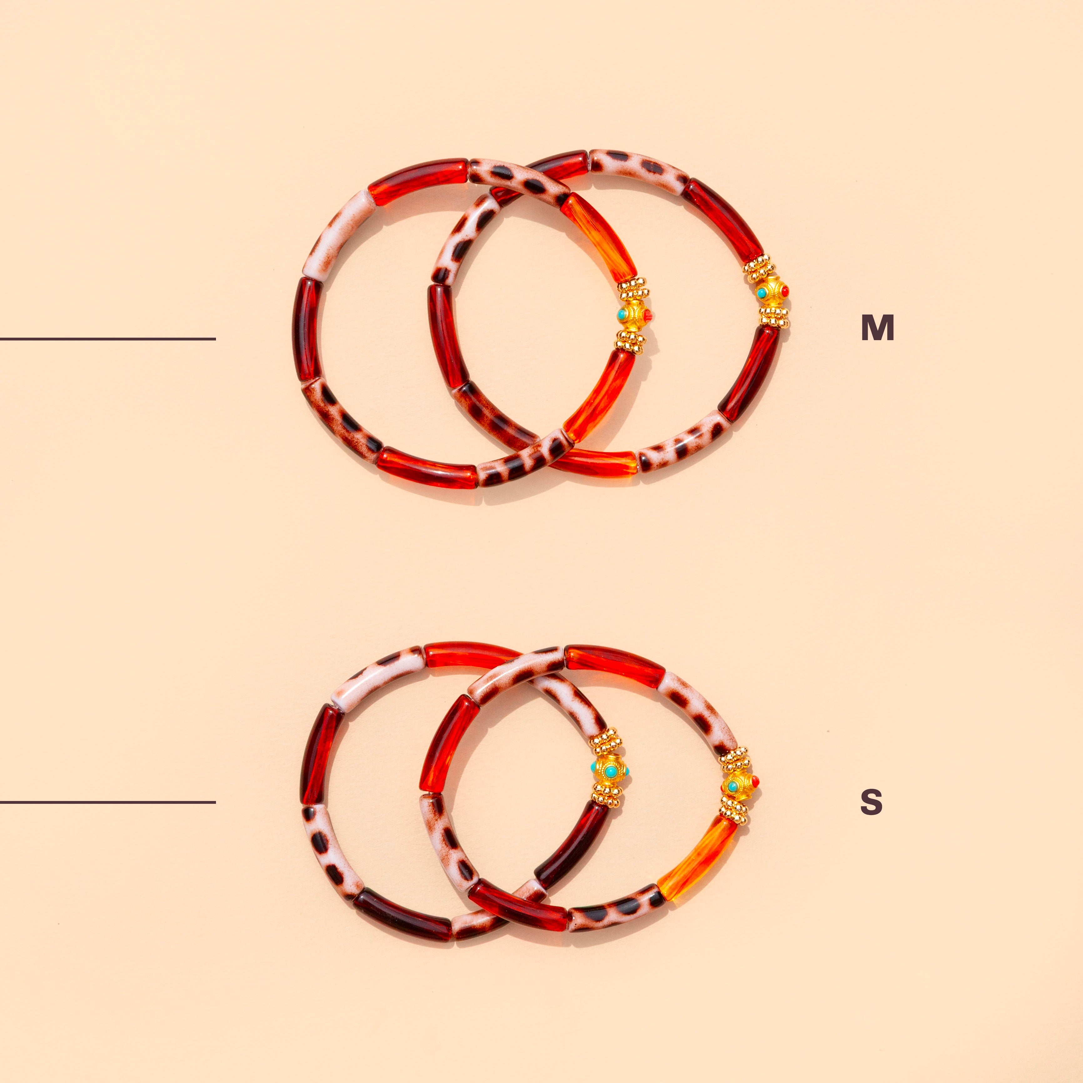 Bracelets Mini Léo - Mix Brown