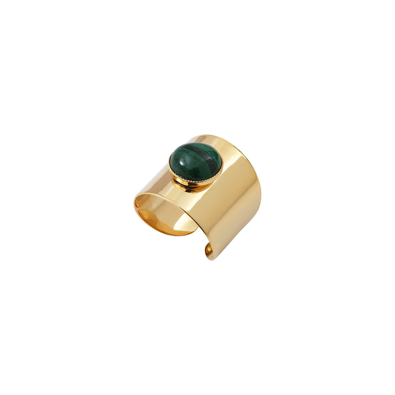 Bague Minimal Malachite