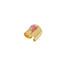 Bague Dorée Minimal Rhodochrosite