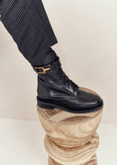 Boots Lacets Ann Tuil Minimun - Cuir Noir