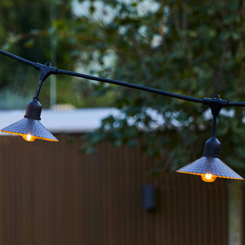 Vinty - Guirlande Solaire Hybride - Acier - Gris