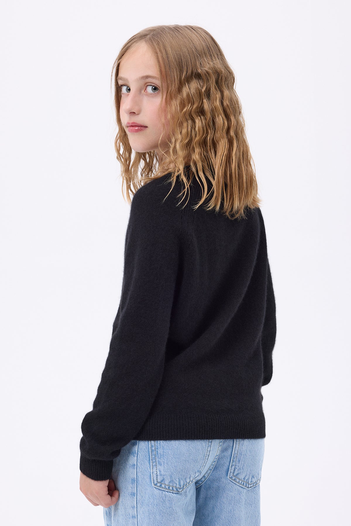 Pull Col Rond Enfant Mini - Noir - Enfant