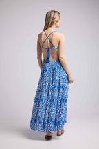 Robe Longue Bretelles - Bleu
