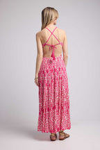 Robe Longue Bretelles - Rose