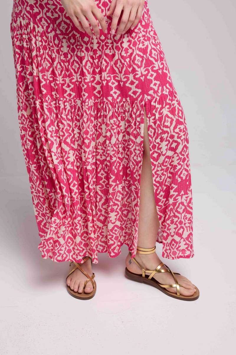 Robe Longue Bretelles - Rose