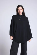 Poncho Boutons Dores Miranda - Noir - Femme