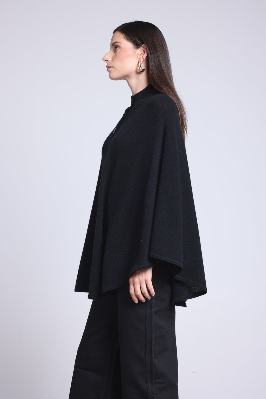 Poncho Boutons Dores Miranda - Noir - Femme