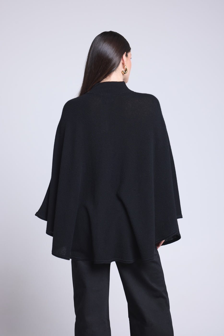 Poncho Boutons Dores Miranda - Noir - Femme