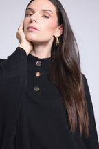 Poncho Boutons Dores Miranda - Noir - Femme