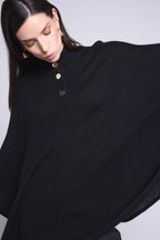 Poncho Boutons Dores Miranda - Noir - Femme