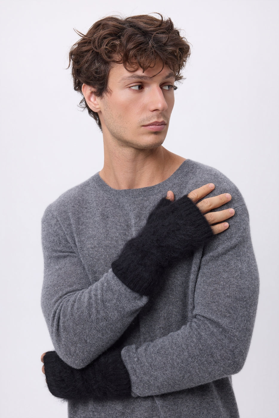 Mitaines – Cachemire Brossé Mira - Noir - Mixte - 100% Cachemire Brosse