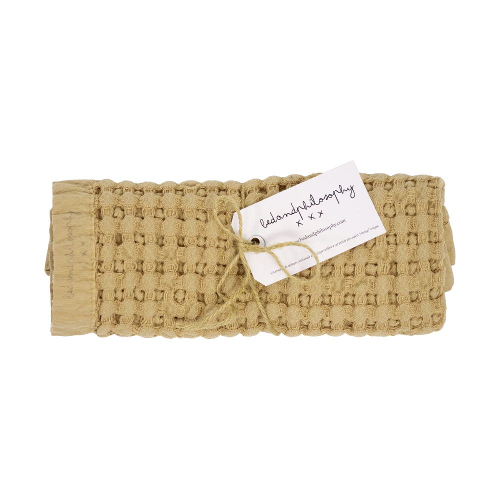 Toalla de invitado de algodón orgánico - Amarillo