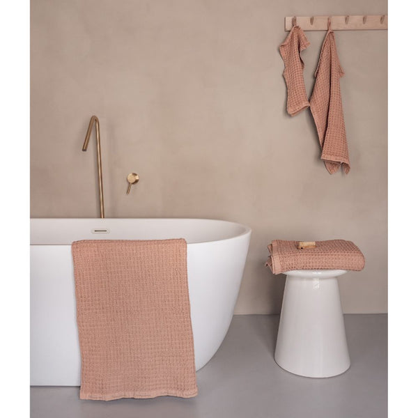 Serviette En Coton Biologique Mireille - Vieux Rose
